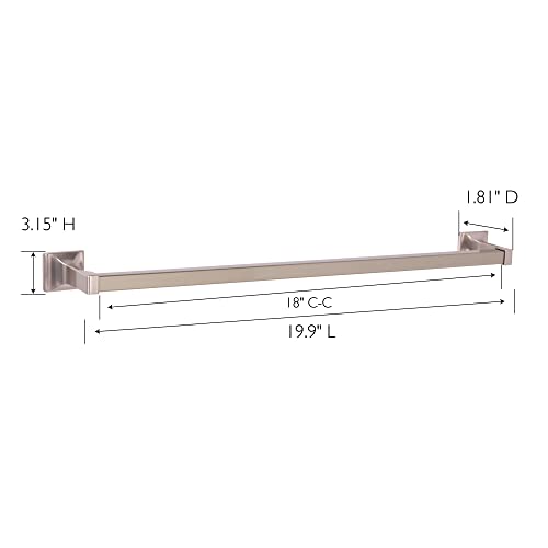 Design House Millbridge 18-Inch Towel Bar, Satin Nickel - Pack of 2