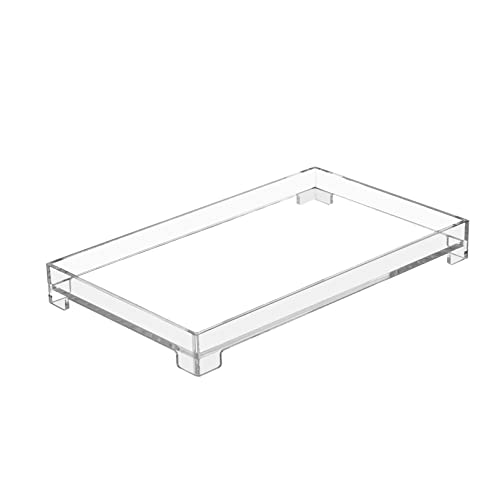 Medium Acrylic Clear Vanity Tray Organizer 9.6" x 5.9"