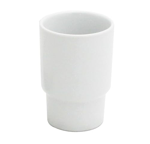 Ceramic Bathroom Tumbler Toothbrush Holder - Elegant White Design
