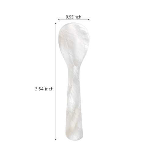 Natural Pearl Caviar Spoons - 2.75 Inch Mini Dessert Spoons