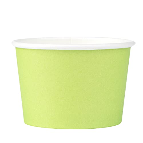 Coppetta 4 Ounce Dessert Cups, 200 Disposable Ice Cream Cups - Lids Sold Separately, Heavy-Duty, Green Paper Frozen Yogurt Bowls, For Hot And Cold Foods, Perfect For Gelato Or Mousse - Restaurantware