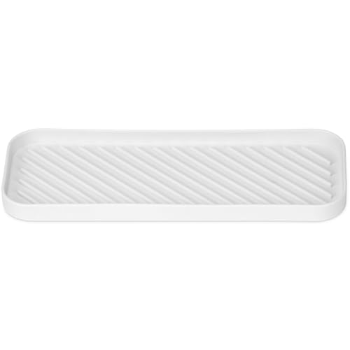 Flexible White Sponge Holder for Kitchen Sink - Multi-Purpose Organizer