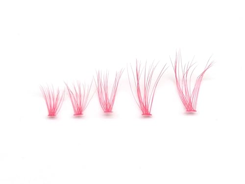 MISSLADY Pink Faux Mink Lash Clusters - 20D C Curl DIY Individual Eyelashes