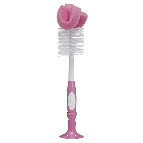 Dr. Brown's Pink Baby Bottle Brush 1-Pack - Reusable Nipple Cleaner & Bottle Scrubber
