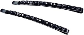 Black Rhinestone Hair Barrettes Crystal Bobby Pins 2Pcs
