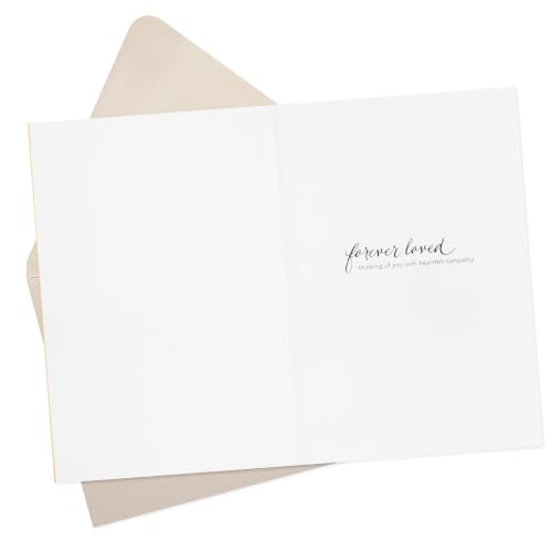 Hallmark Sympathy Card - Forever Remembered (White) - Thoughtful Condolence Note