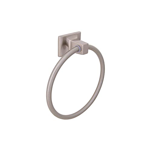 Design House Millbridge Towel Ring, Satin Nickel, 6-Inch Bathroom Holder