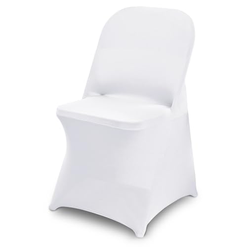 White Spandex Folding Chair Covers for Weddings & Events