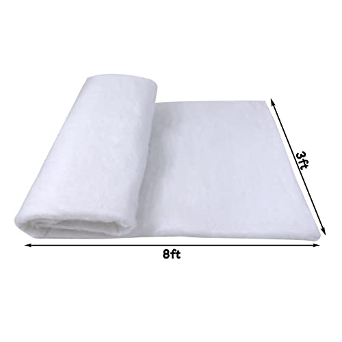 3 Roll Xmas Snow Blanket - Thick Artificial Cotton Snow for Christmas Decorations - White Fluffy Winter Snow Sheets