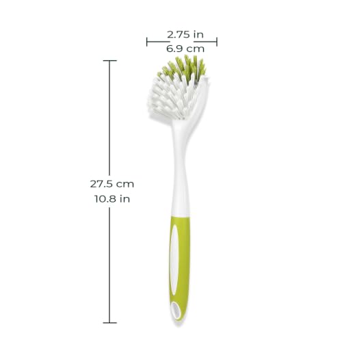 YeuDeuy Long Handle Dish Brush Set, 2-Pack Blue & Yellow Pot Scrubbers