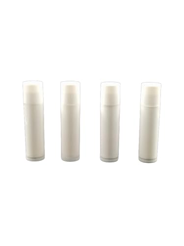 25Pcs Empty Lip Balm Tubes 5g - Refillable White Chapstick Containers