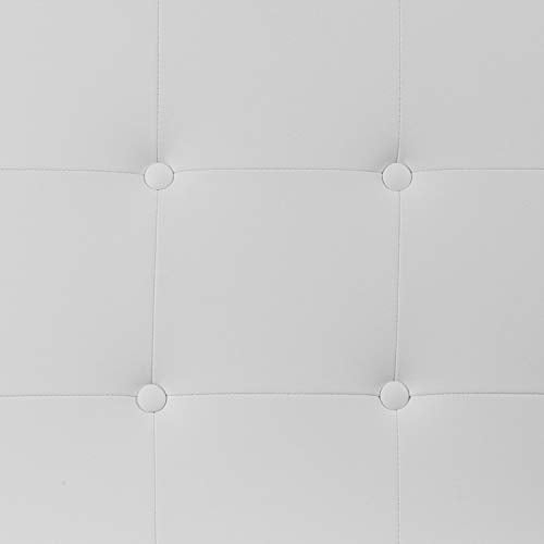 Flash Furniture Lennox Tufted Upholstered Twin Size Headboard in White Vinyl