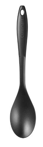 Cuisinart Curve Handle Solid Nylon Spoon - Heat Resistant Black Kitchen Tool