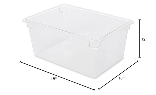 Rubbermaid Commercial 16.5 Gallon Polycarbonate Food Storage Tote, Clear