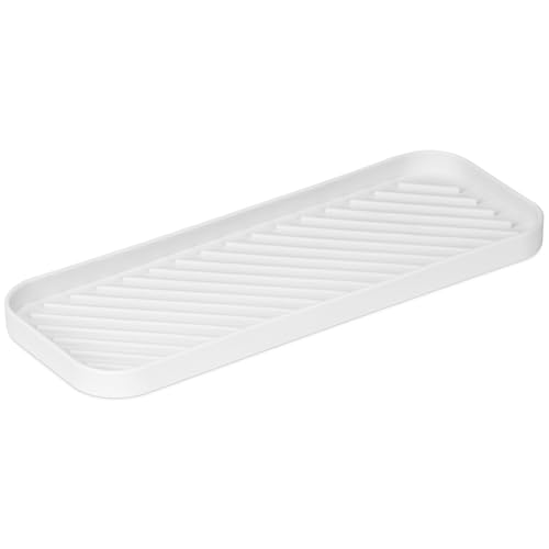 Flexible White Sponge Holder for Kitchen Sink - Multi-Purpose Organizer