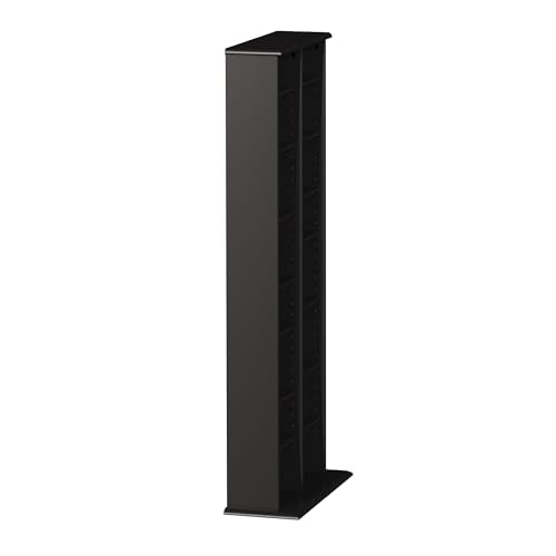 Prepac 2 Column Tall Cabinet Media, Double Multimedia Storage Tower, Black