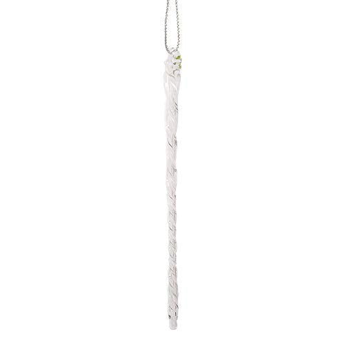Kurt Adler 3-1/2-Inch-5-1/2-Inch Clear Glass Icicle Ornament Set of 24 Pieces - 3 Pack
