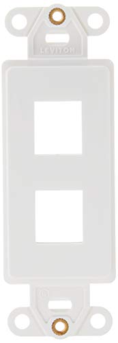 Leviton QuickPort Decora Insert, 2-Port, White - Pack of 4