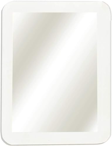 MIHAGUTY Magnetic Locker Mirror 5x7 White Small Real Glass Mirror
