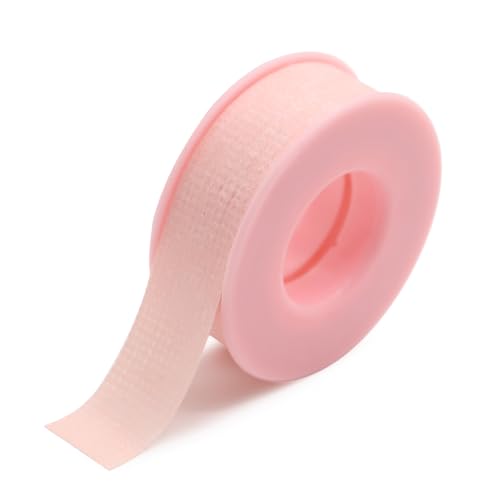 Miuffue Silicone Lash Tape for Eyelash Extensions, Pain-Free Breathable Pink