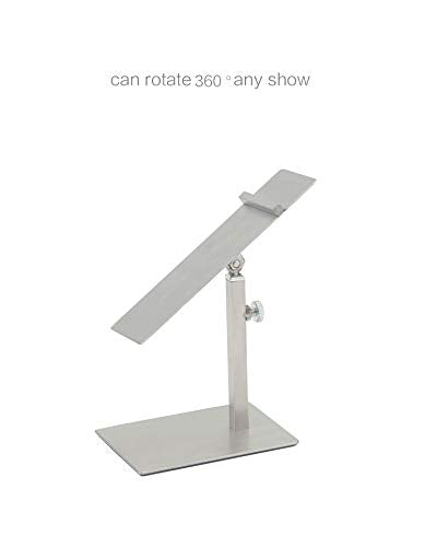 RY DISPLAY Mirror Silver Adjustable Shoe Riser Stand for Sandals & Shoes