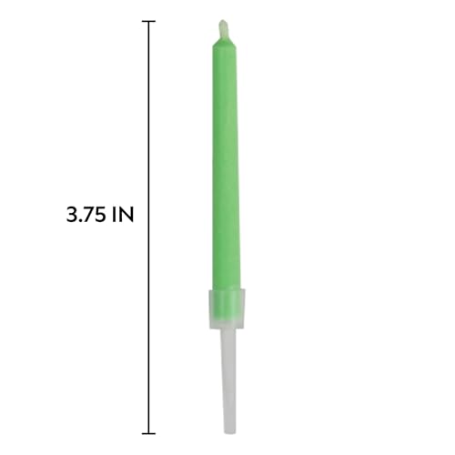12 Neon Birthday Candles for Cake & Cupcake Celebrations