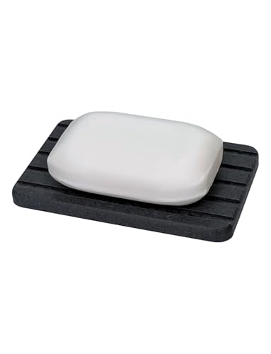 Gray Diatomite Stone Soap Dish - Water Absorbing Drying Tray for Bathroom