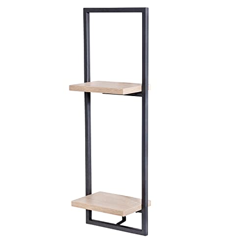 Honey-Can-Do Double Floating Wall Shelf SHF-08572 Natural