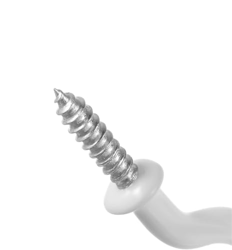 White 50pcs Ceiling Hooks Set - 6 Sizes Heavy Duty Screw Hooks for Walls & Ceilings, JCKHXG