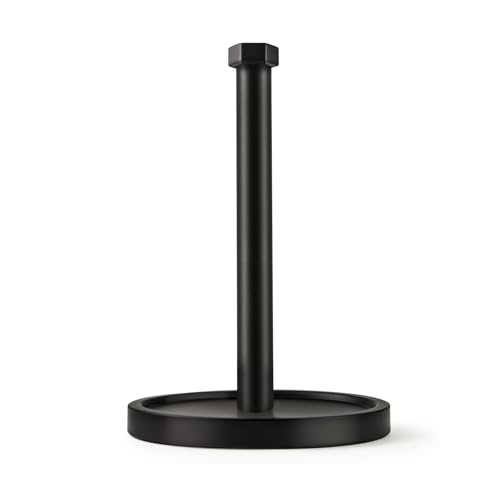Beser·Win 6.7in Black Stainless Steel Countertop Paper Towel Holder