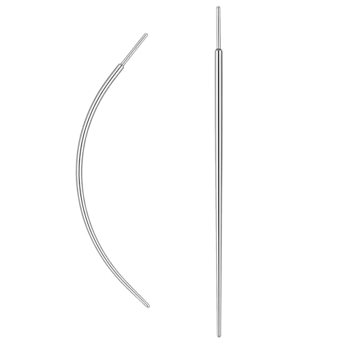 Lusofie 2Pcs Stainless Steel Flat Back Piercing Insertion Pin Taper