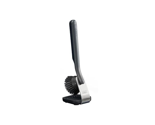 Joseph Joseph SinkTech Dish Brush with Stainless-Steel Stand & Drip Tray