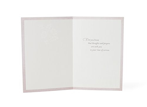 Hallmark Sympathy Greeting Card - Laser-Cut Floral Design with Envelope