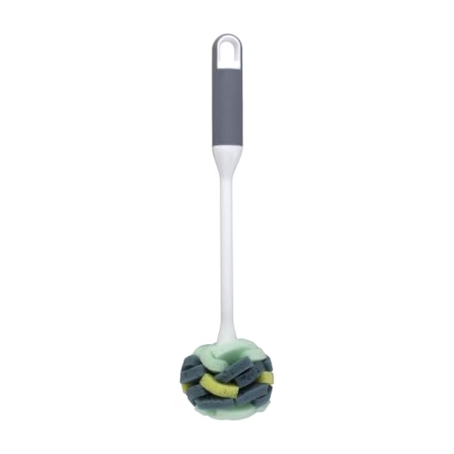 Casabella Long Handle Kitchen Sponge Dish Brush with Loop