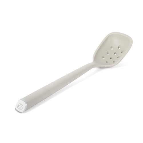 Calphalon Edge Heat-Resistant Silicone Slotted Skimmer Spoon - Taupe