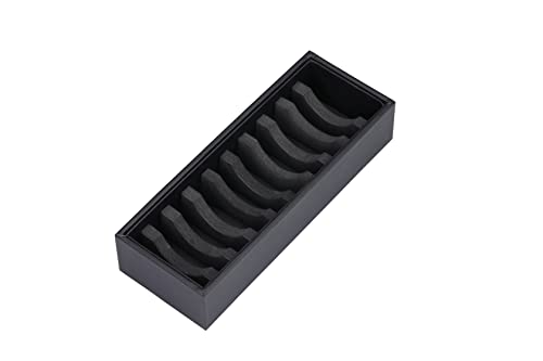 I-MART Black Bracelet Organizer Box with 10 Grooves, PU Leather
