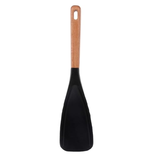 Heat Resistant Silicone Cooking Spoon with Wooden Handle