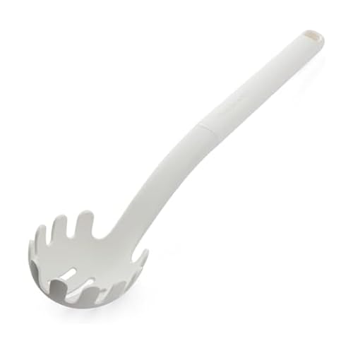 KitchenAid Porcelain White Pasta Fork - Heat Resistant & Ergonomic