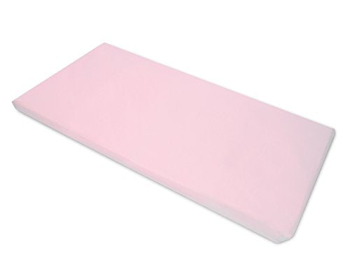 Pink Cotton Fitted Nap Mat Sheet with Elastic Corners for Daycare & Preschool, 24x48 Inches - American Baby Company