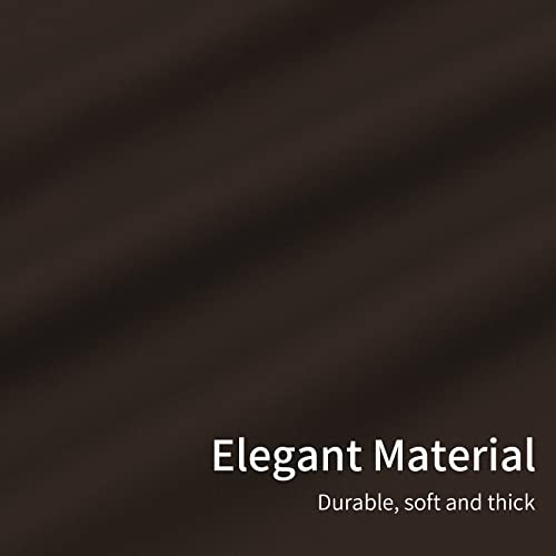 Easy-Going Thermal Blackout Curtains, 46x63 Inch Grommet Drapes, Dark Brown