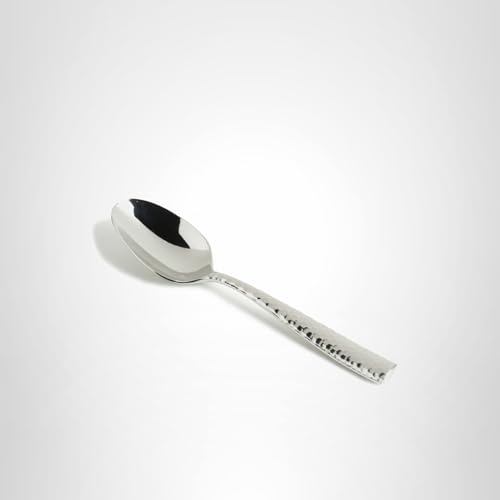 Fortessa Lucca Faceted 18/10 Stainless Steel Flatware Espresso Spoon, Set of 12