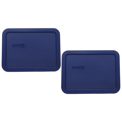 Pyrex 7210-PC 3-Cup Blue Replacement Food Storage Lids (2-Pack)