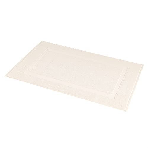 Amazon Basics Banded Bath Mat, 100% Cotton, 20" x 31", Cream