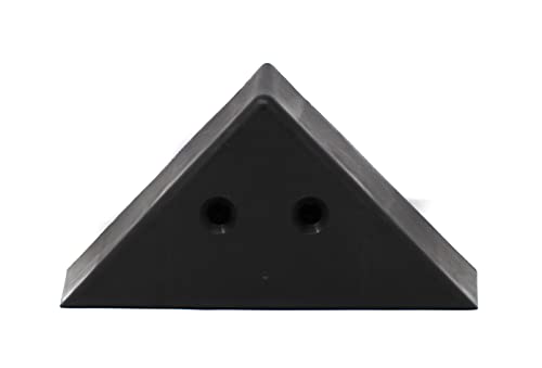 JSP Manufacturing 3" Black Triangle Plastic Corner Furniture Leg