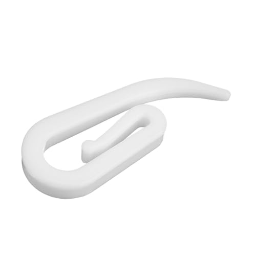 200-Piece Plastic Curtain Hooks for Track Sliders and Roller Rings, 1.1 Inch