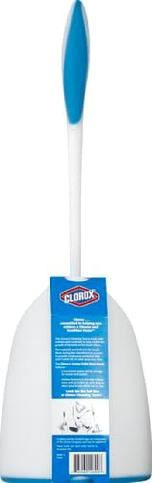 Clorox Toilet Bowl Brush - Under-Rim Design with Corner Storage Caddy | 16 x 5 x 5.5 in