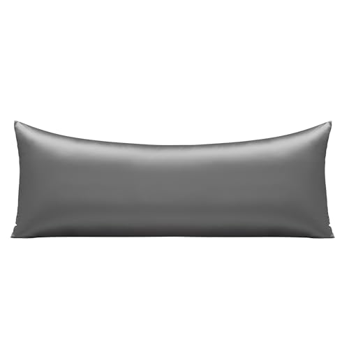 Awvco Cooling Body Pillow Cover, Silky Smooth 21x54 Inch - Grey