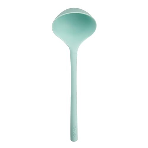 Tovolo Flex Core Silicone Soup Ladle - Aqua Heat Resistant Kitchen Utensil