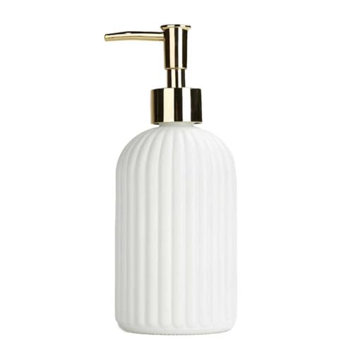 14oz Glass Hand Soap Dispenser with Gold Pump for Kitchen & Bathroom