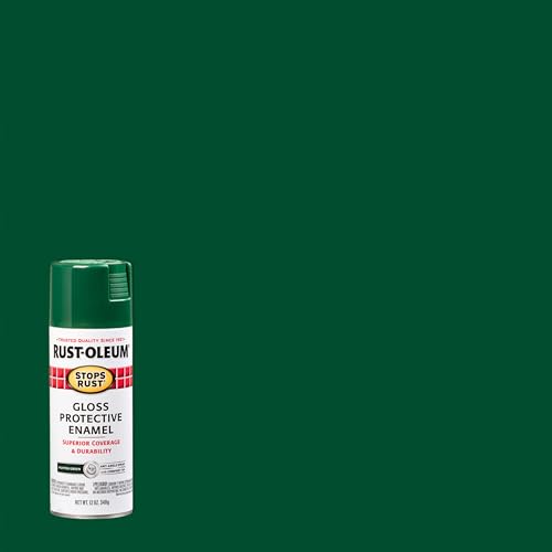 Rust-Oleum Stops Rust Spray Paint, Gloss Hunter Green, 12 oz (Pack of 6)